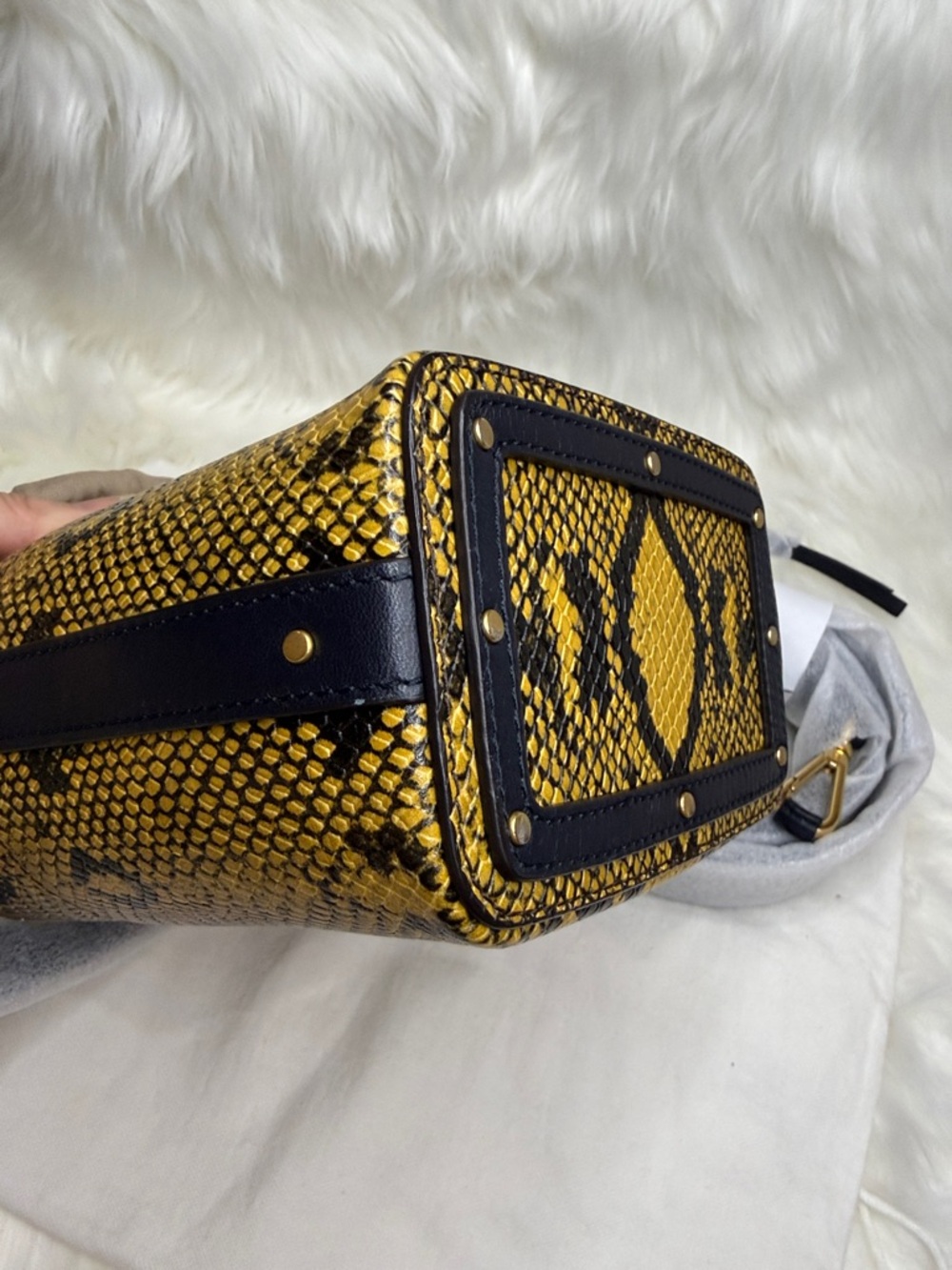 Chloé Mini Roy Python Bucket Bag - Picture 5 of 13